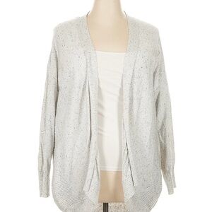 Avenue Soft Gray Speckled Cardigan